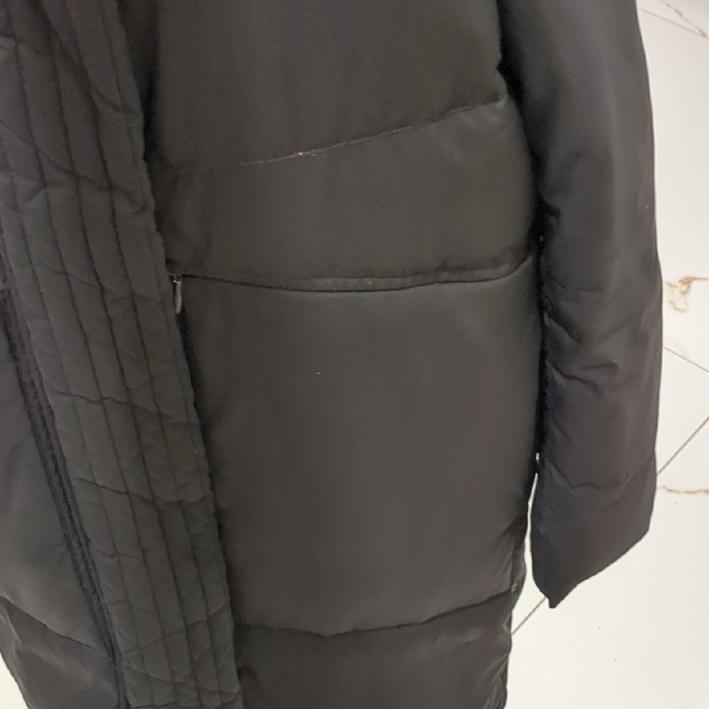 Bimba Y Lola Designer Down Winter Coat Warm Black Hooded Puffer Jacket XS - Picture 6 of 8